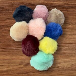 New 9 Pompoms for Keychains, Phone Chains and DIY Projects